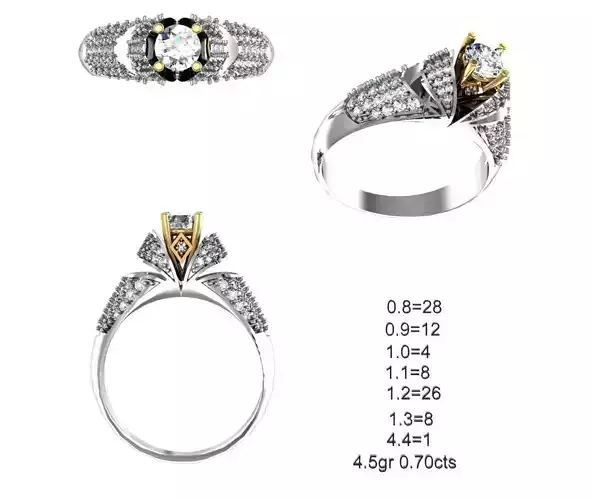 Solitaire Wedding Engagement Ring