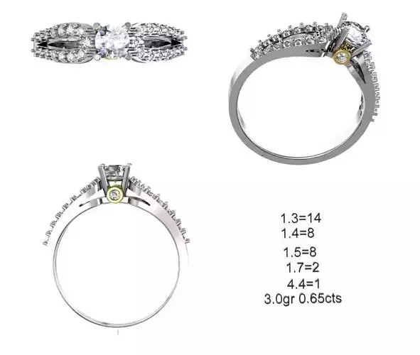 Solitaire Wedding Engagement Ring