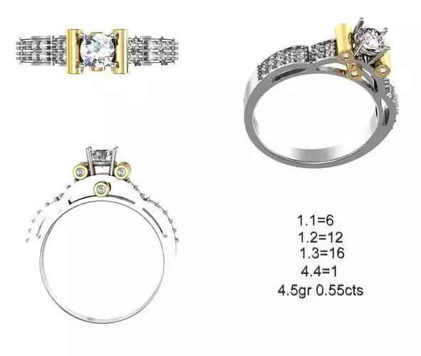 Solitaire Wedding Engagement Ring