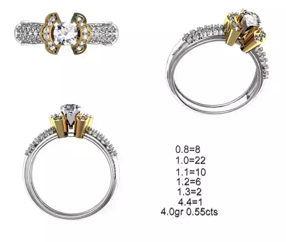 Solitaire Wedding Engagement Ring