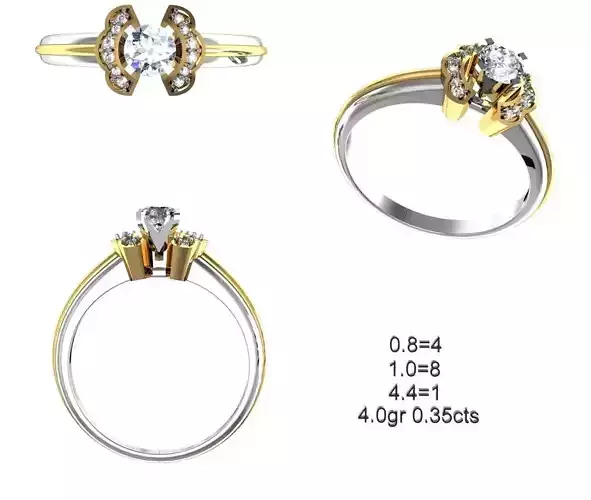 Solitaire Wedding Engagement Ring