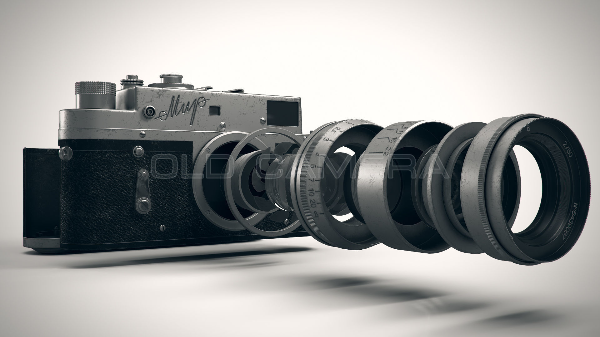 Old Camera PBR Low-poly 3D model_18