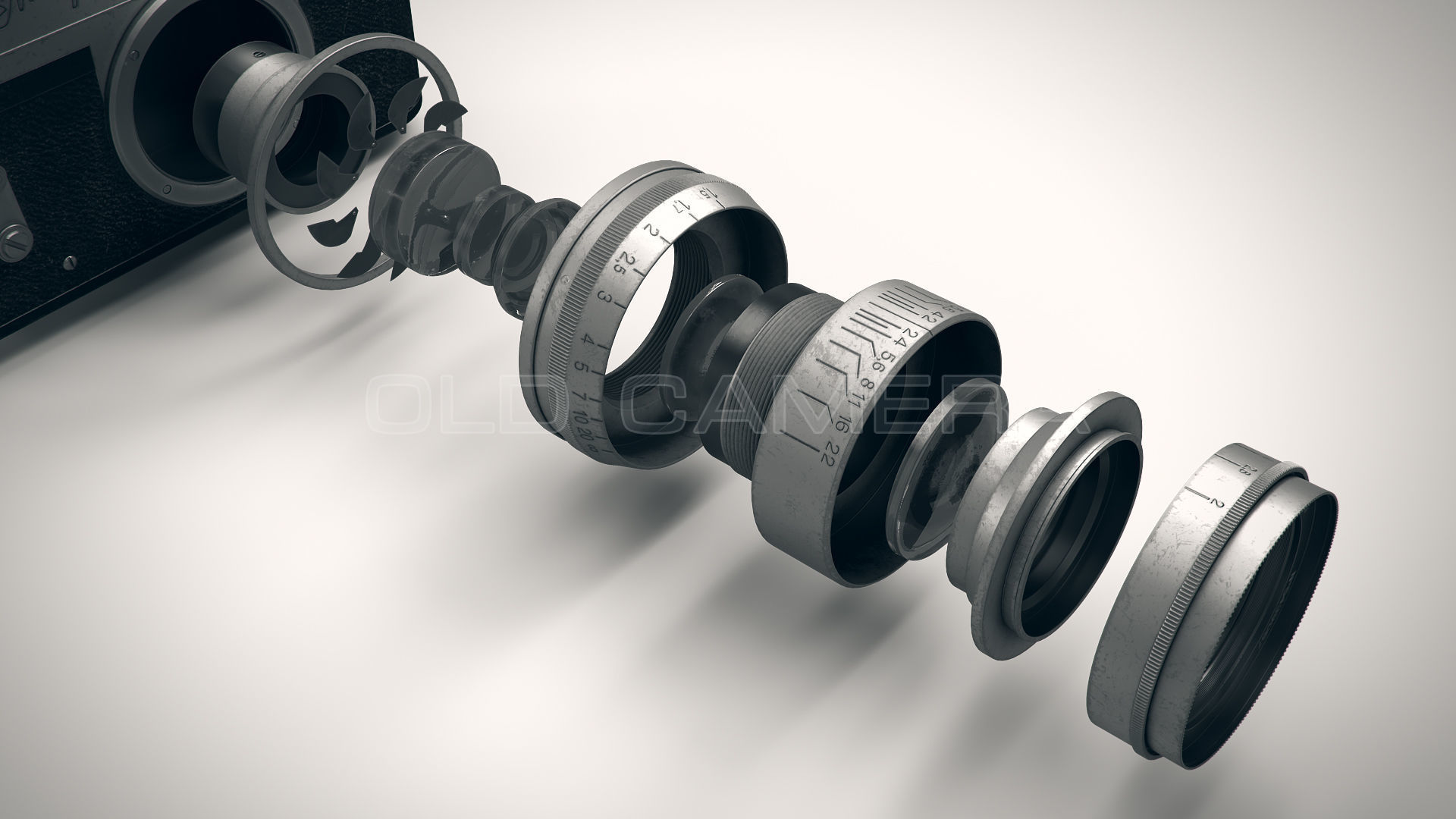 Old Camera PBR Low-poly 3D model_26