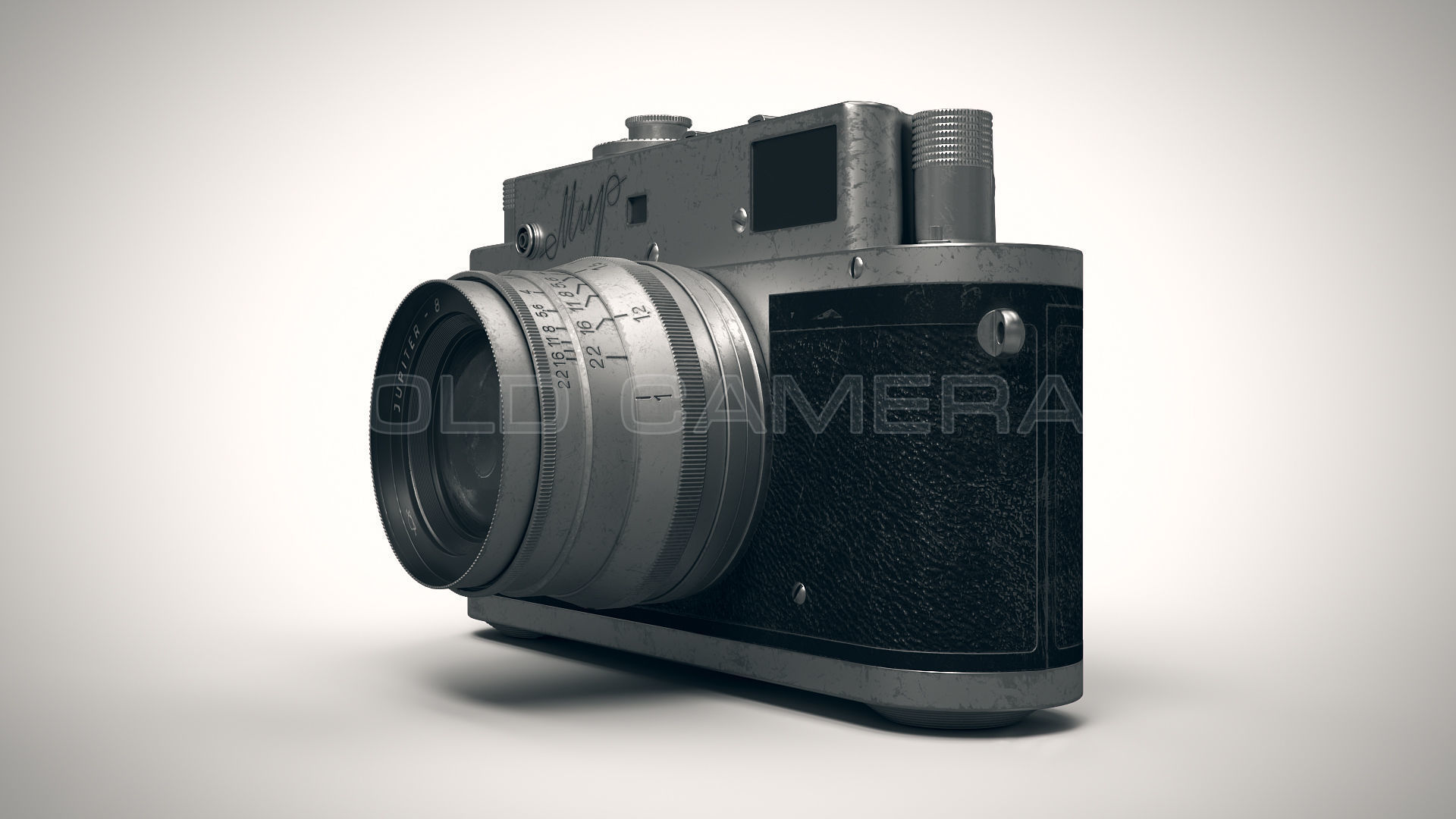 Old Camera PBR Low-poly 3D model_6