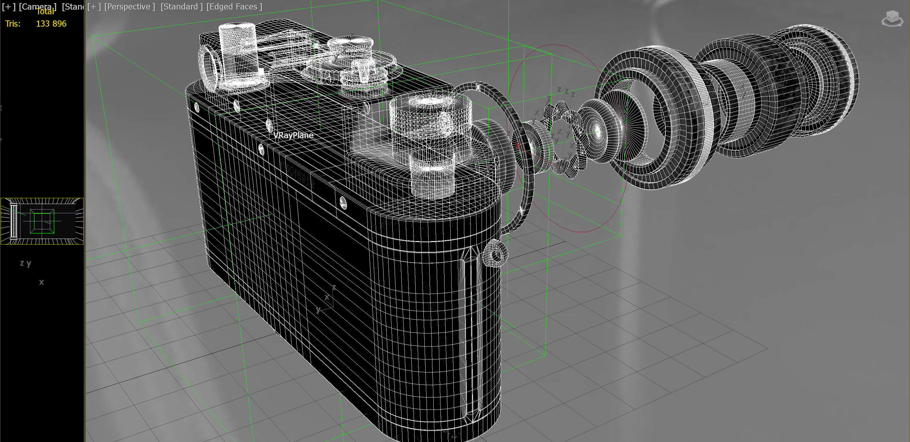 Old Camera PBR Low-poly 3D model_13