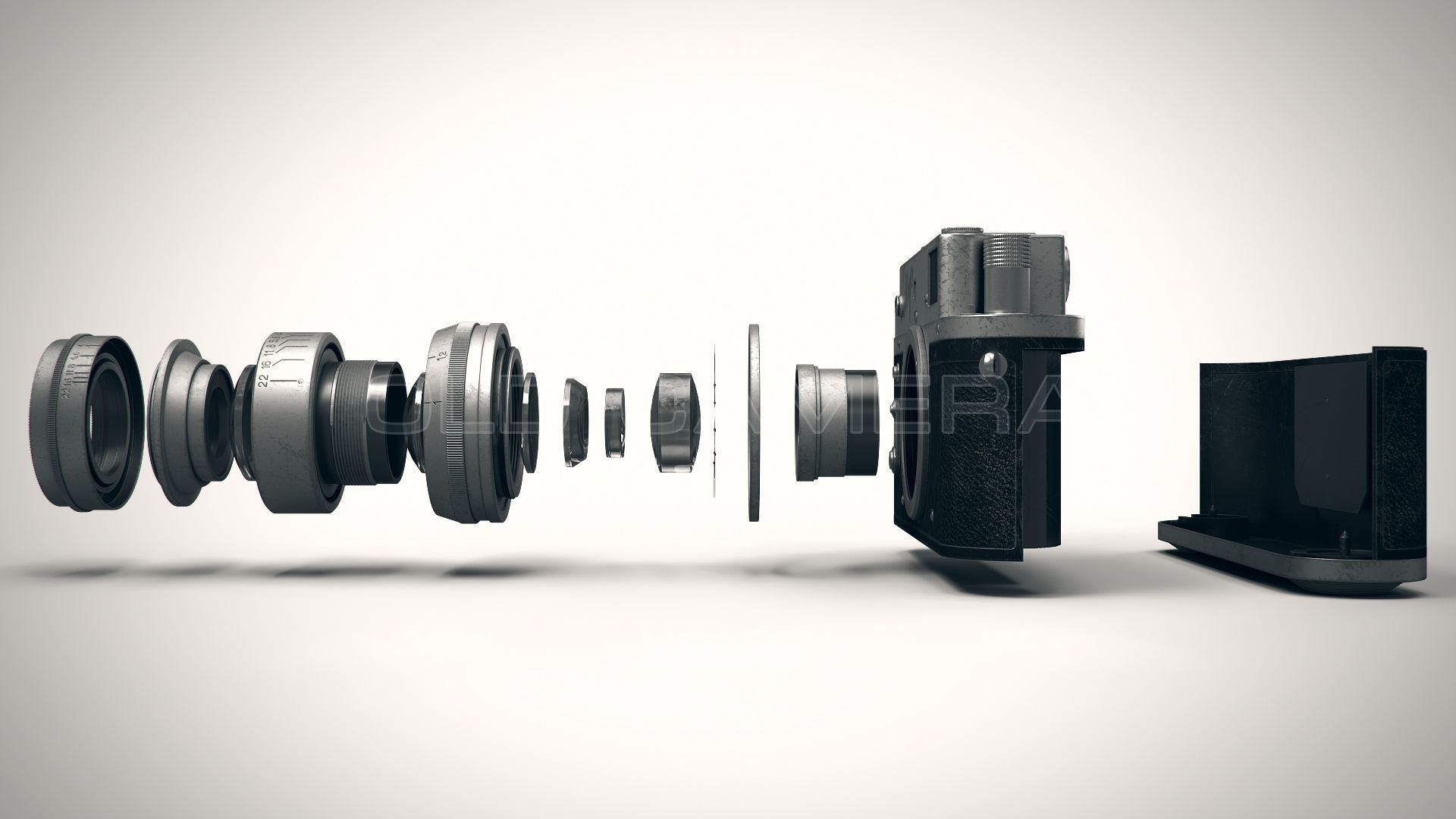 Old Camera PBR Low-poly 3D model_23