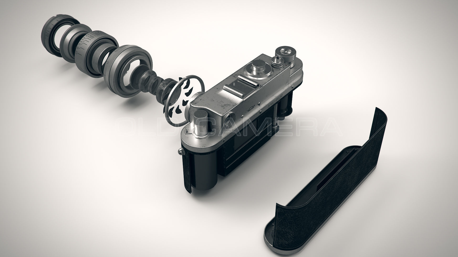 Old Camera PBR Low-poly 3D model_28