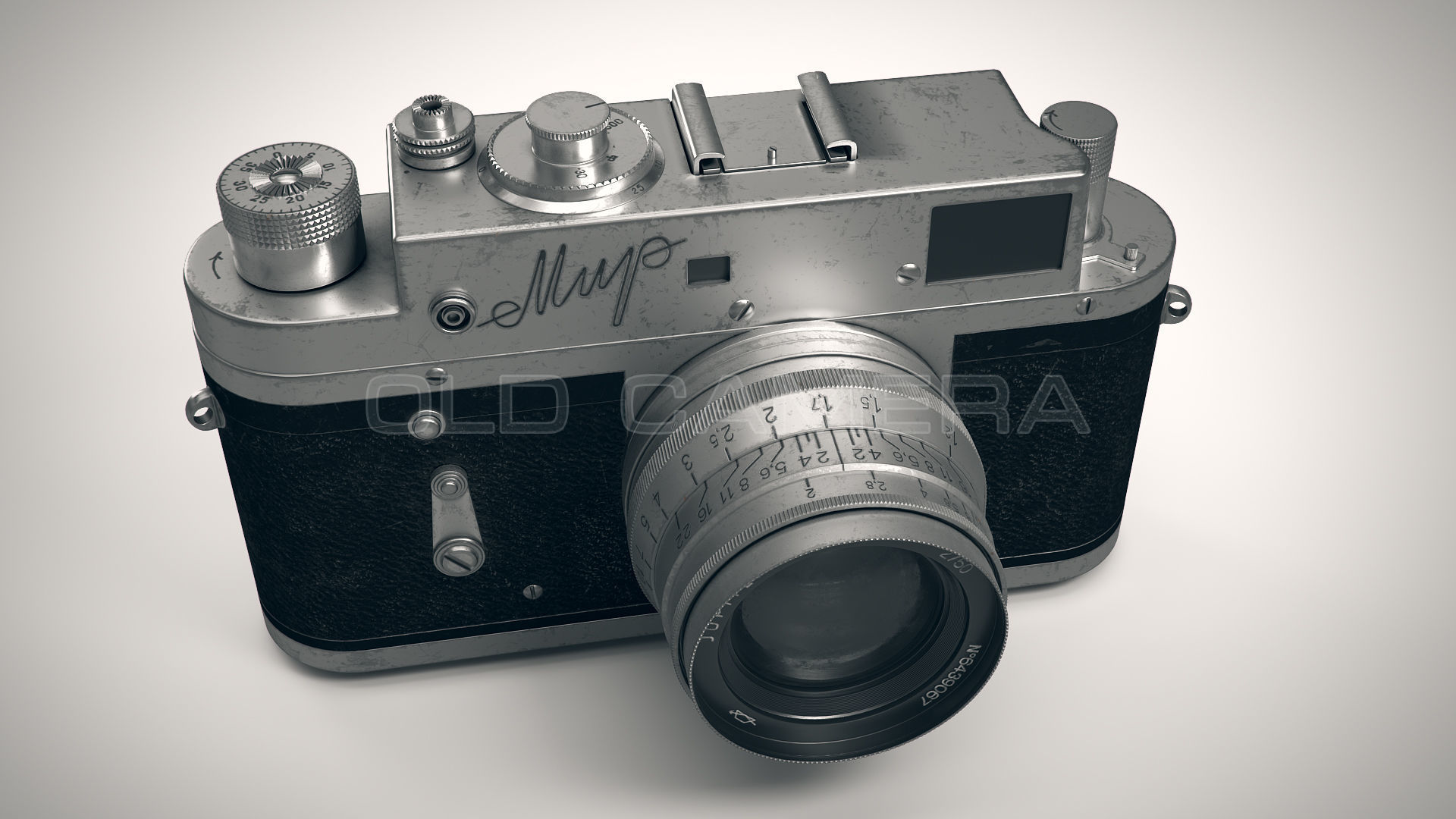 Old Camera PBR Low-poly 3D model_7