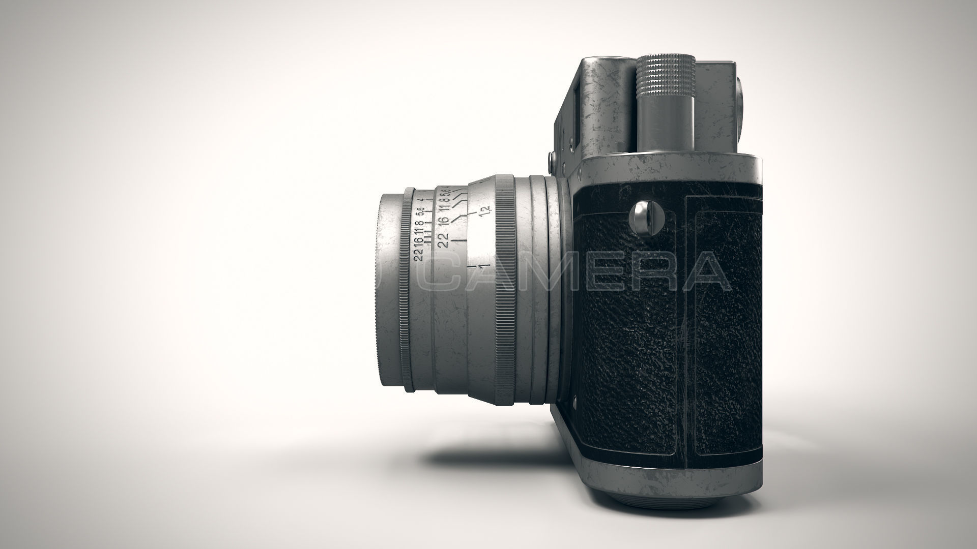 Old Camera PBR Low-poly 3D model_5