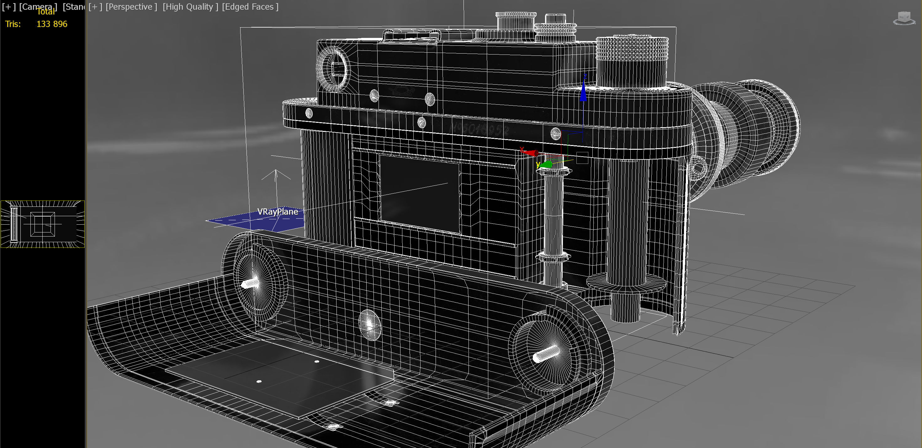 Old Camera PBR Low-poly 3D model_14