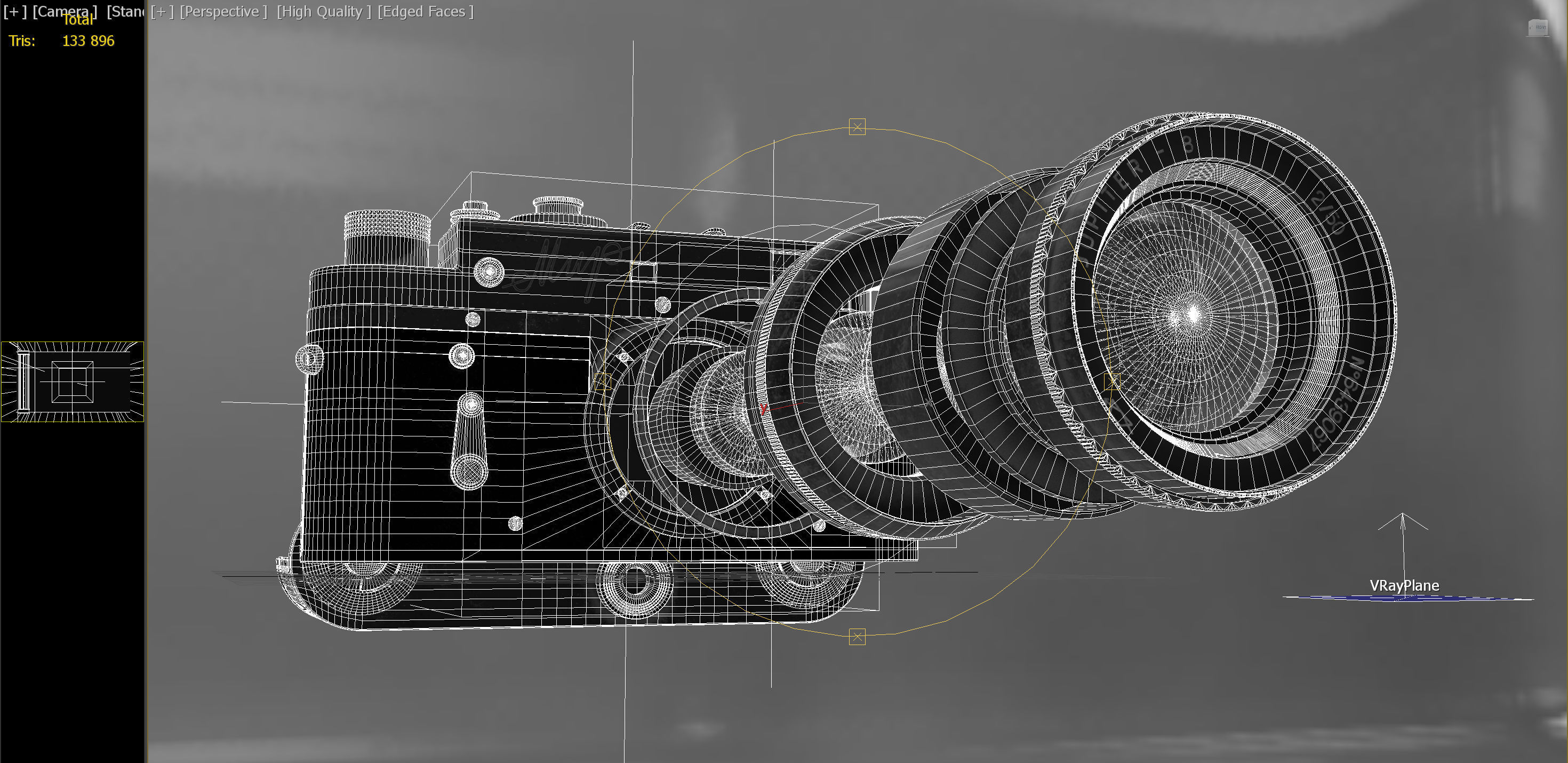 Old Camera PBR Low-poly 3D model_16