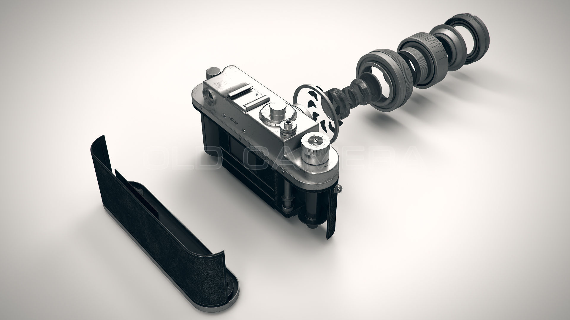 Old Camera PBR Low-poly 3D model_27