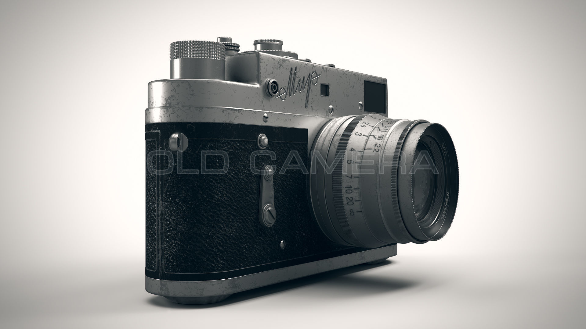 Old Camera PBR Low-poly 3D model_1