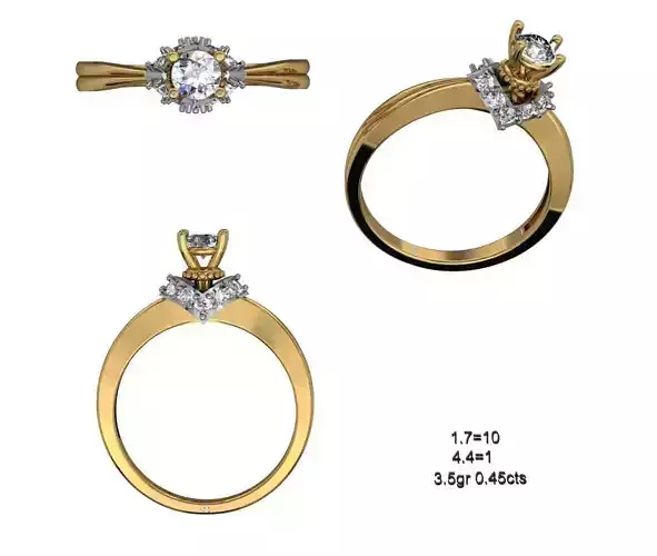 Solitaire Wedding Engagement Ring