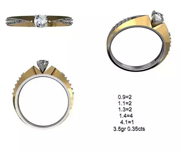 Solitaire Wedding Engagement Ring