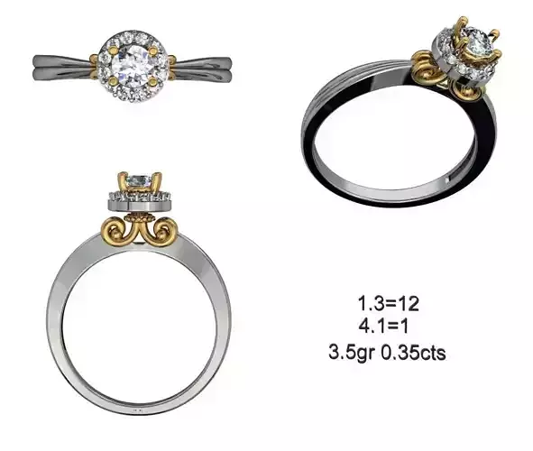 Solitaire Wedding Engagement Ring