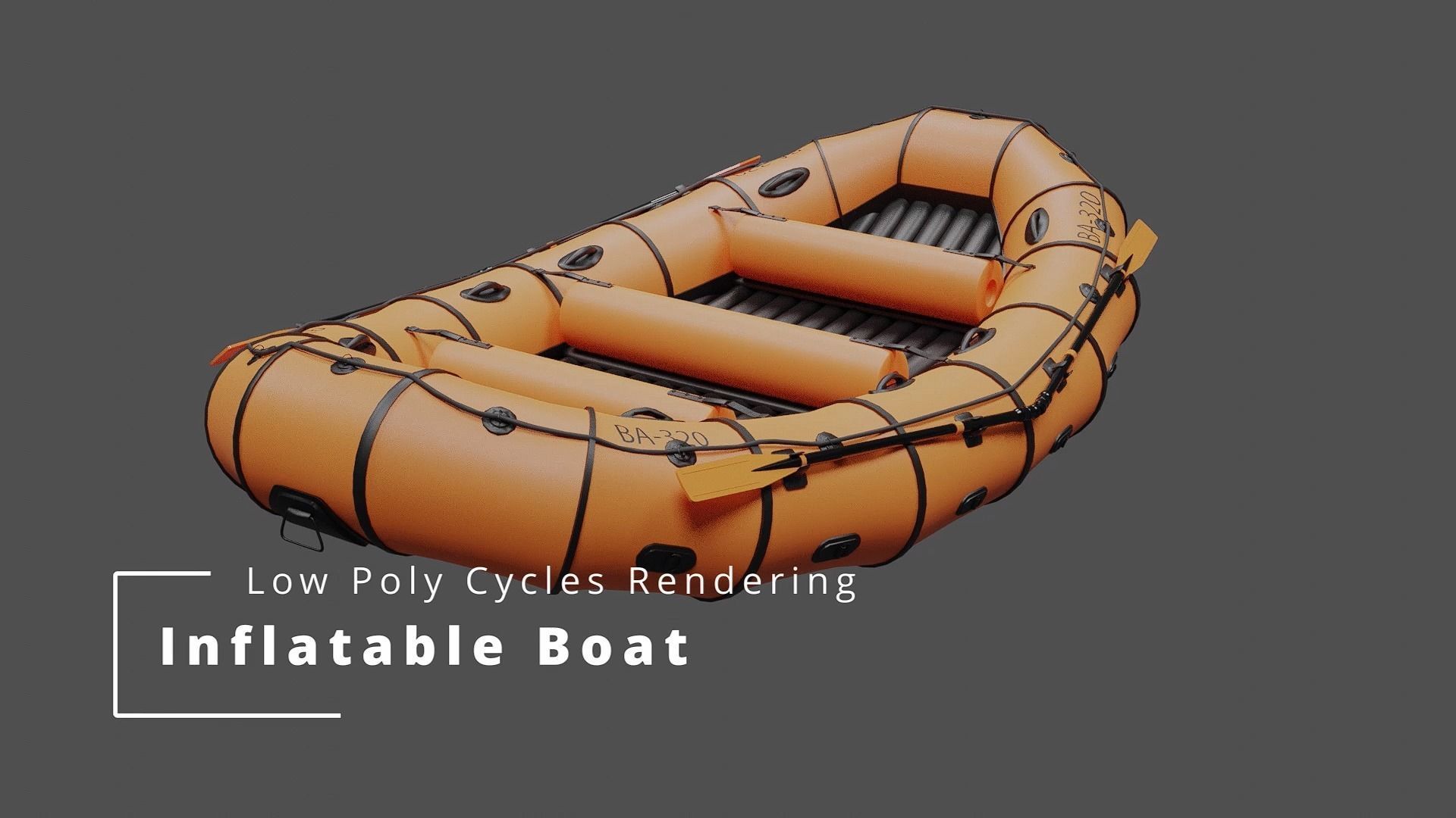 Inflatable Rafting Boat 3D model_8