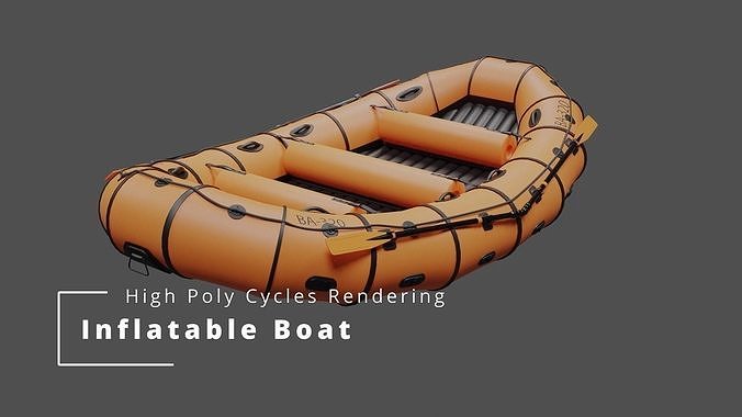 Inflatable Rafting Boat 3D model