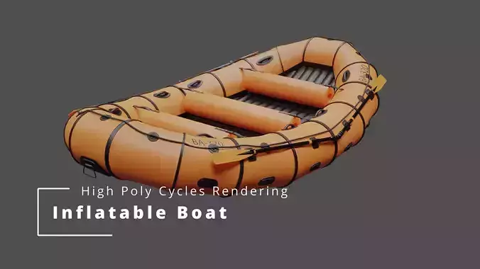 Inflatable Rafting Boat 3D model