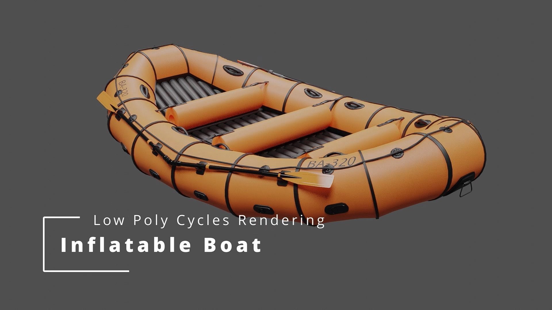 Inflatable Rafting Boat 3D model_7
