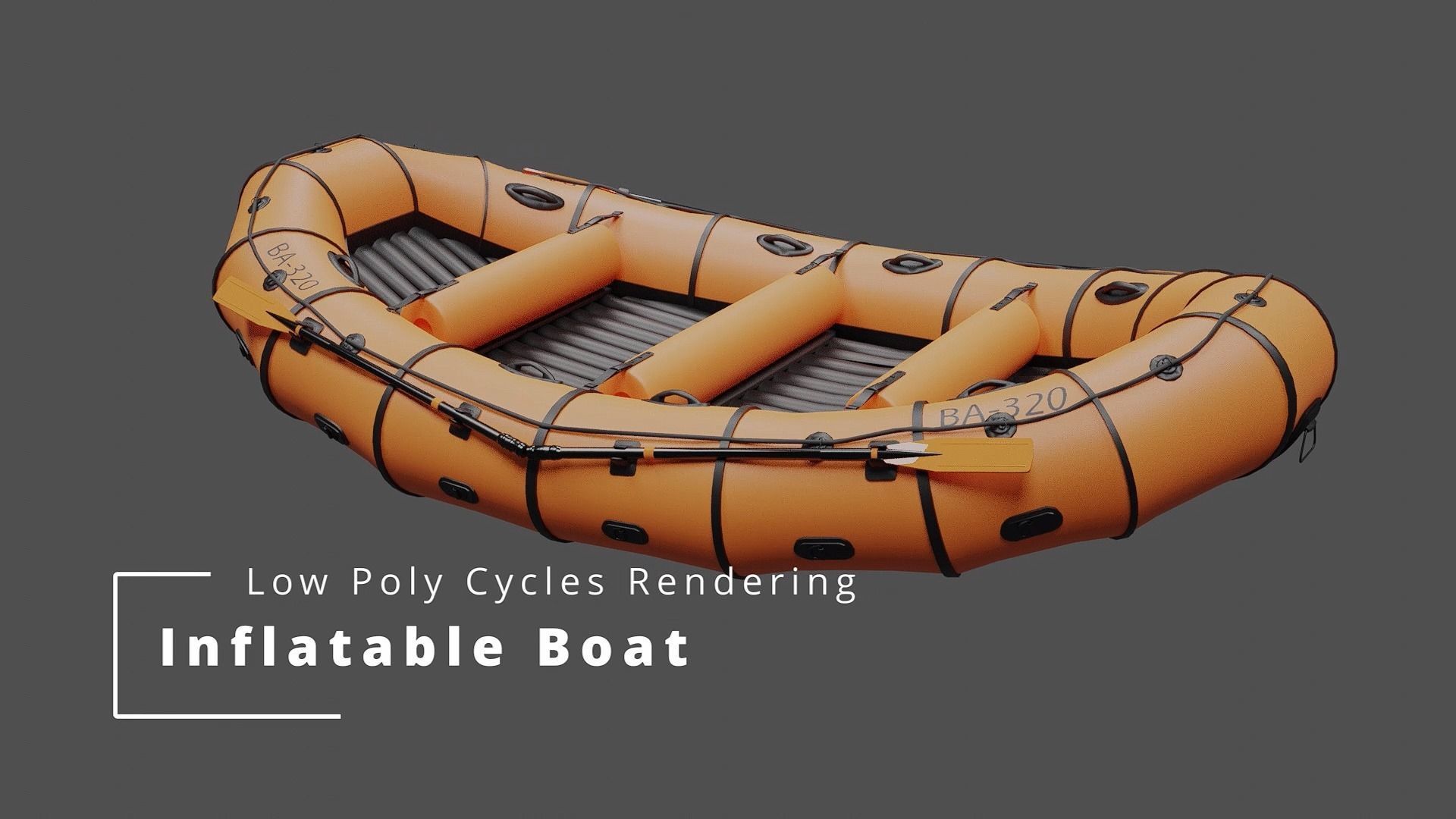 Inflatable Rafting Boat 3D model_6