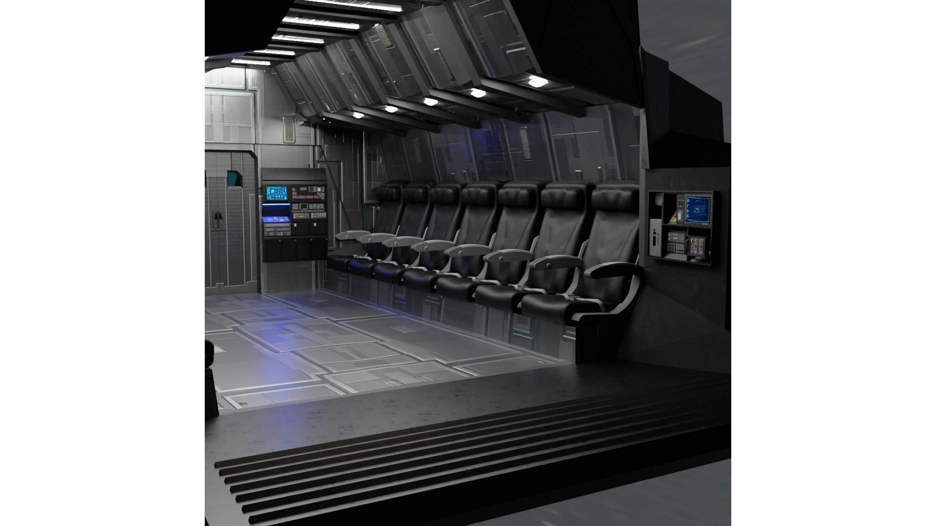 Sci - Fi Interior 3D model_1