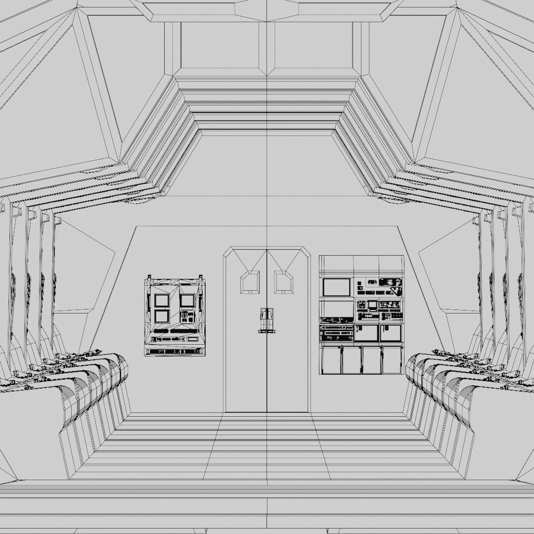 Sci - Fi Interior 3D model_4