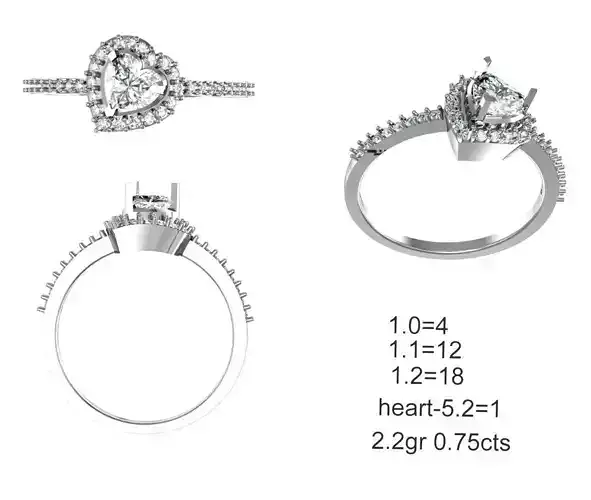 Solitaire Wedding Engagement Ring 3D print model
