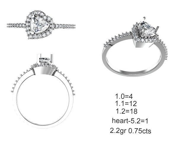 Solitaire Wedding Engagement Ring 3D print model