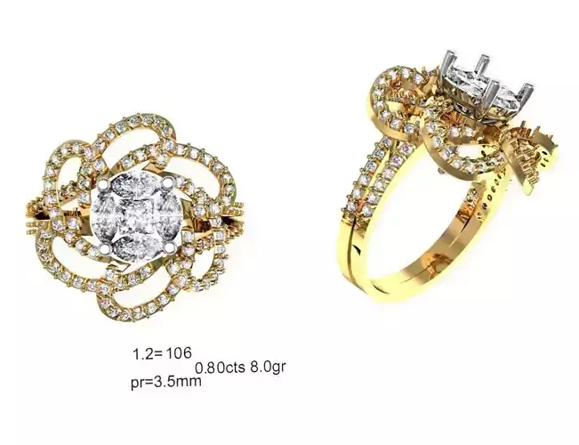 Solitaire Wedding Engagement Ring