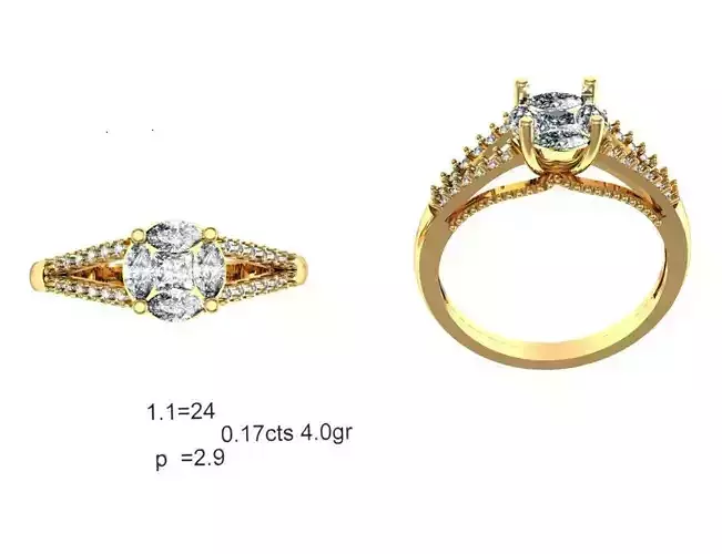 Solitaire Wedding Engagement Ring