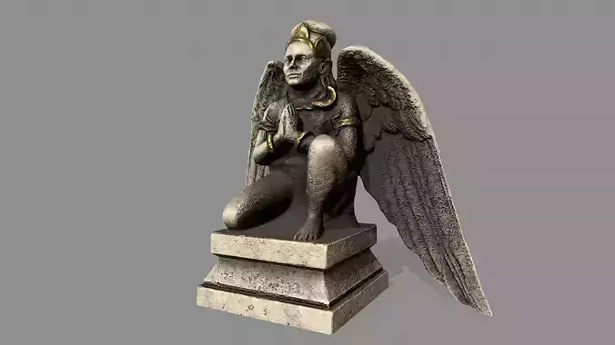 Angel egyptian statue with wings