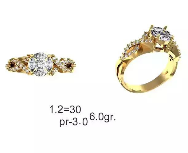 Solitaire Wedding Engagement Ring