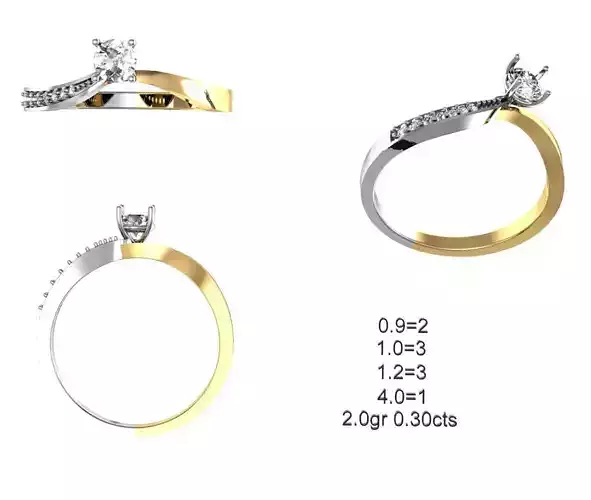 Solitaire Wedding Engagement Ring