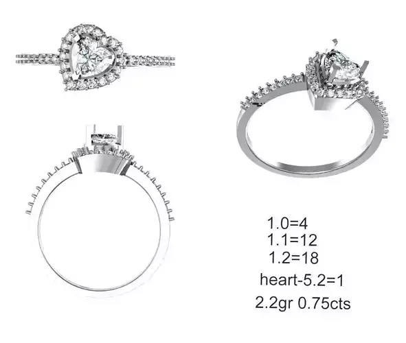 Solitaire Wedding Engagement Ring 3D print model