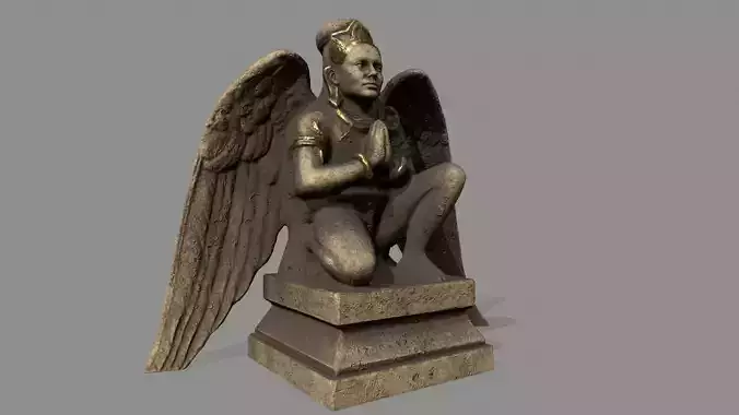 Angel statue of with wings