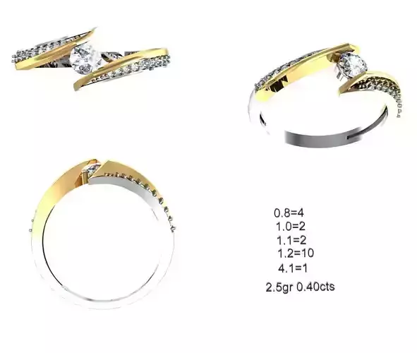 Solitaire Wedding Engagement Ring