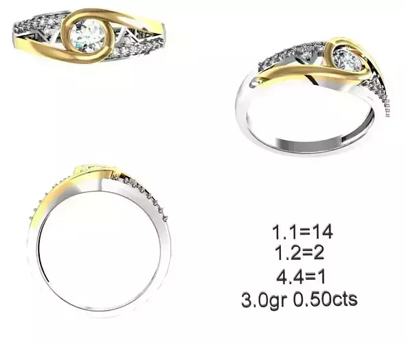 Solitaire Wedding Engagement Ring