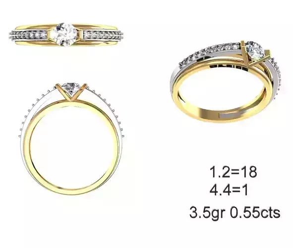 Solitaire Wedding Engagement Ring