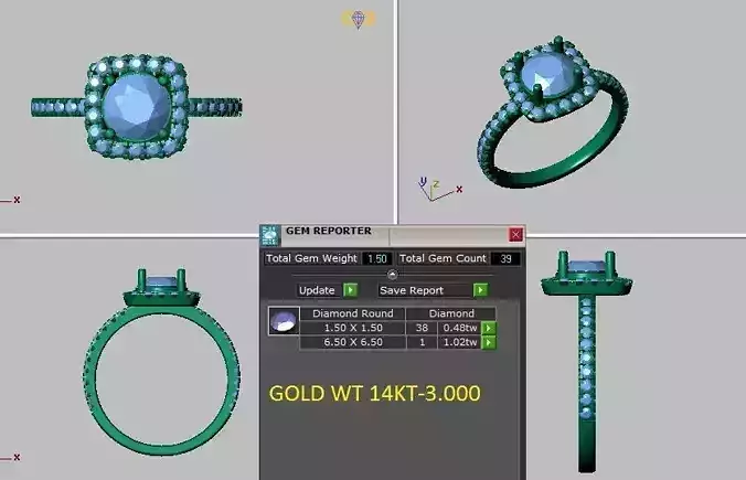 halo engagement ring