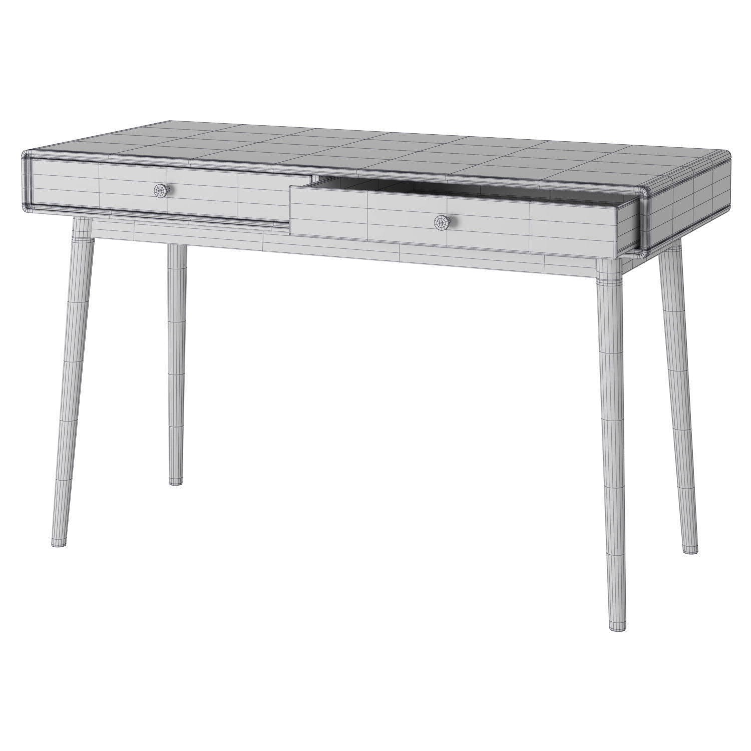 La Redoute Jimi 2 Drawer Desk 3D model_4