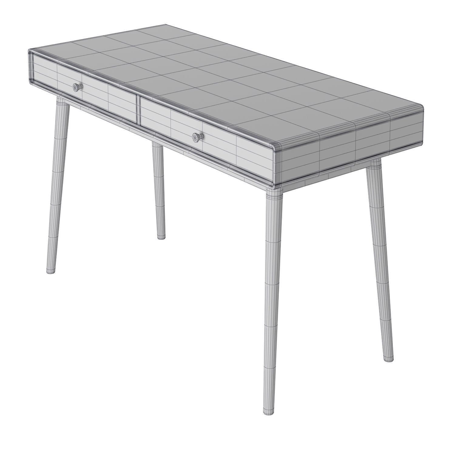 La Redoute Jimi 2 Drawer Desk 3D model_3