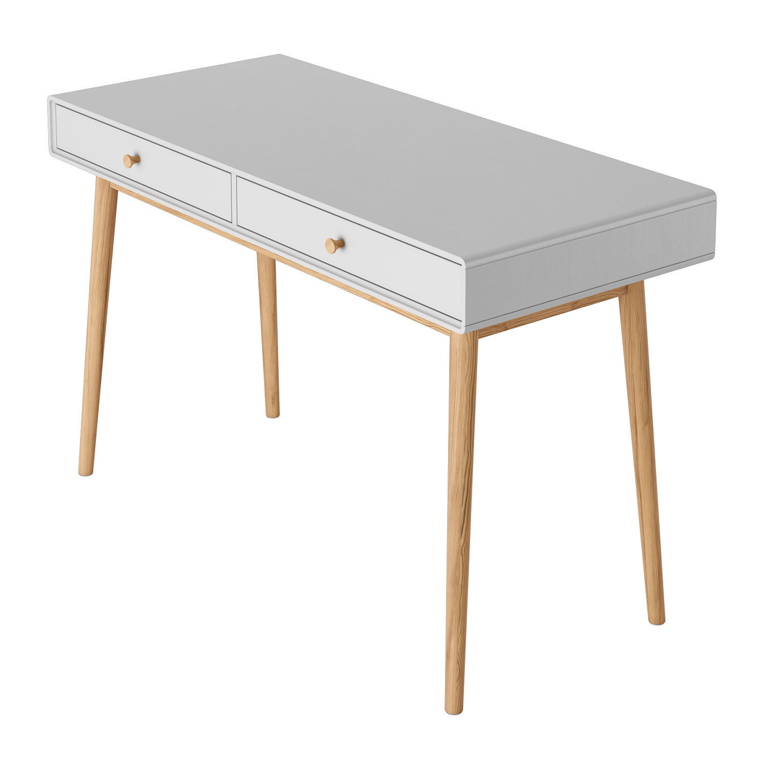 La Redoute Jimi 2 Drawer Desk 3D model_1
