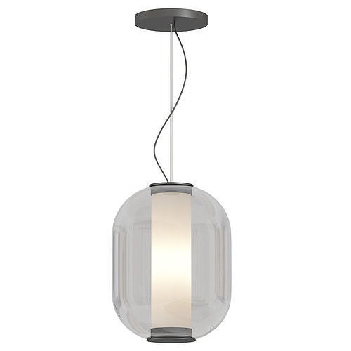 MERIDIANO modern pendant light with glass shade 3D model