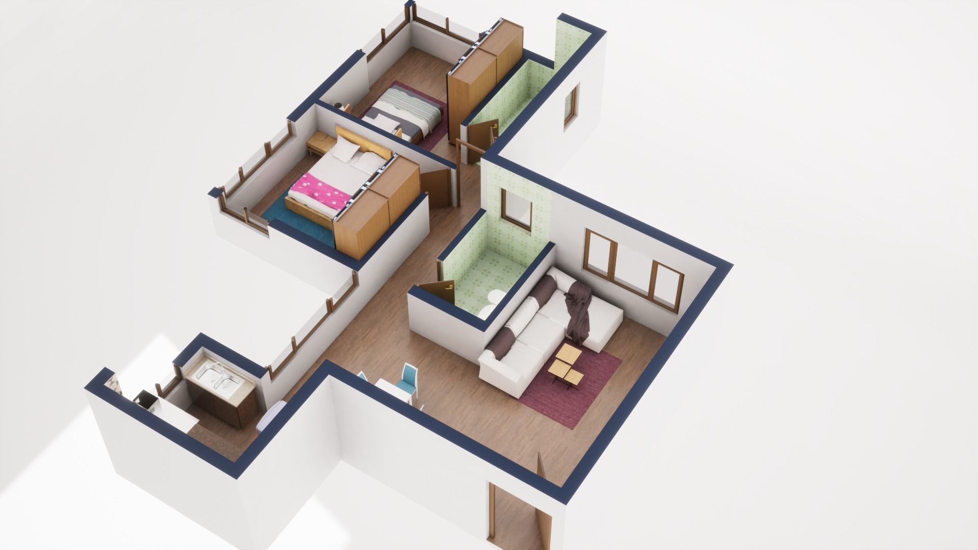 3D Floor Plan Model 28 3D model_4
