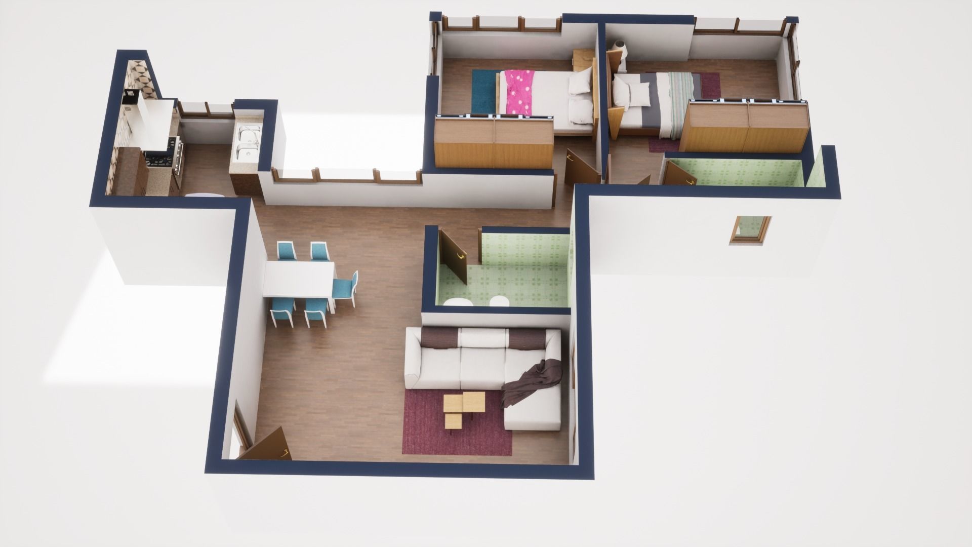 3D Floor Plan Model 28 3D model_3
