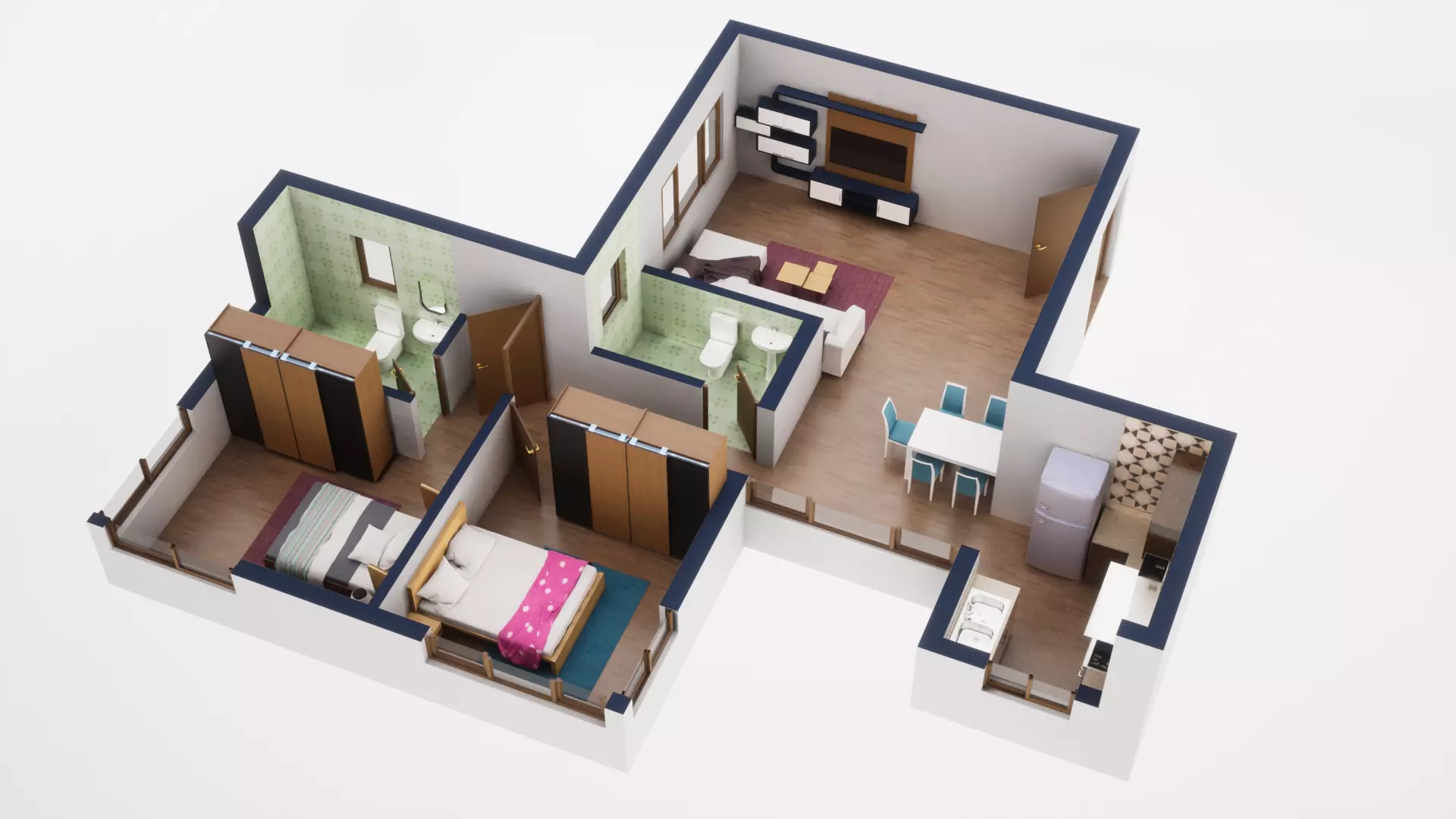 3D Floor Plan Model 28 3D model_0