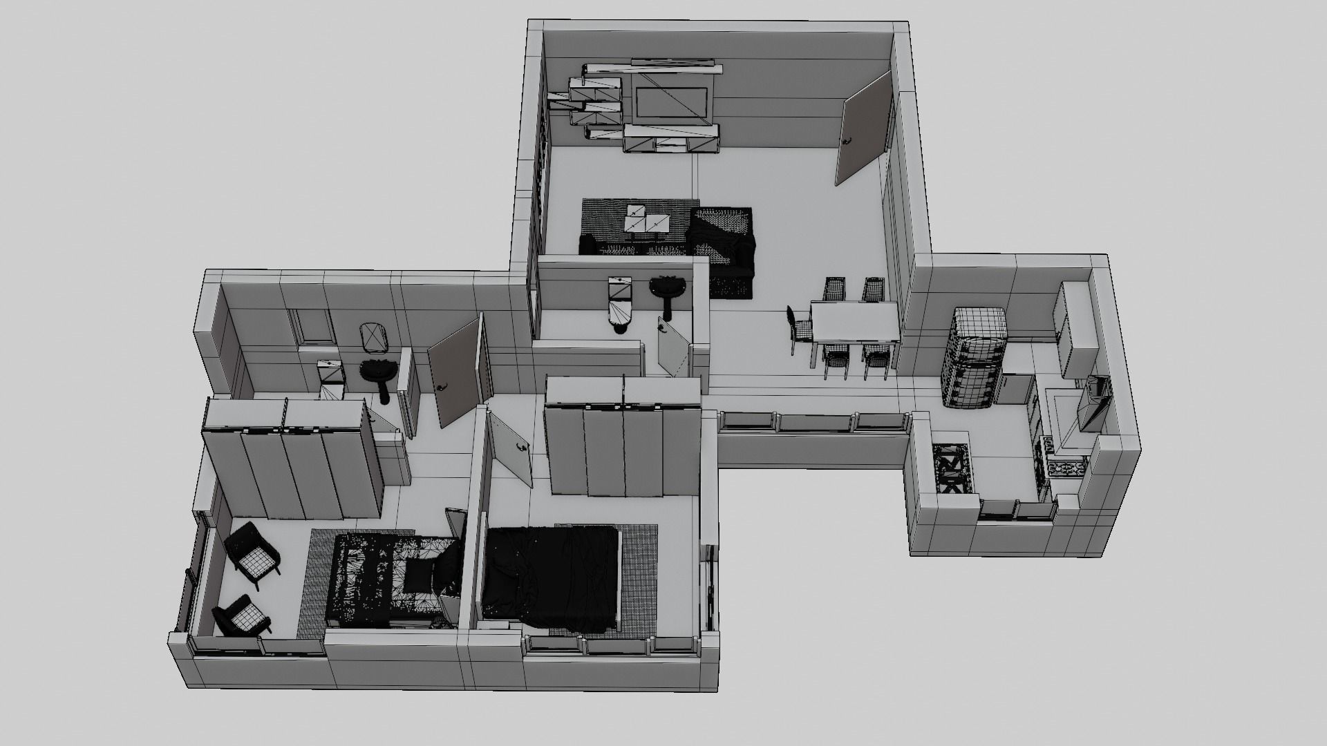 3D Floor Plan Model 28 3D model_5