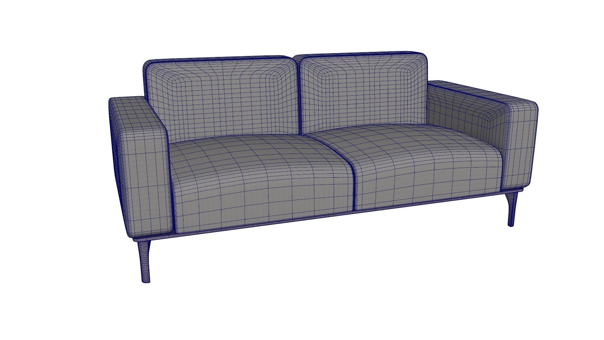 Sofa In Velour From Hausmann 3D model_6