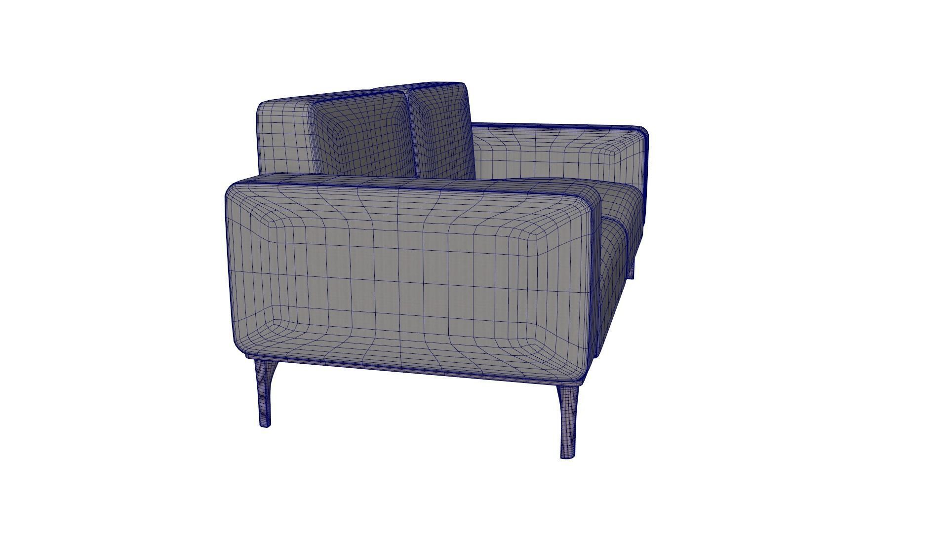 Sofa In Velour From Hausmann 3D model_8
